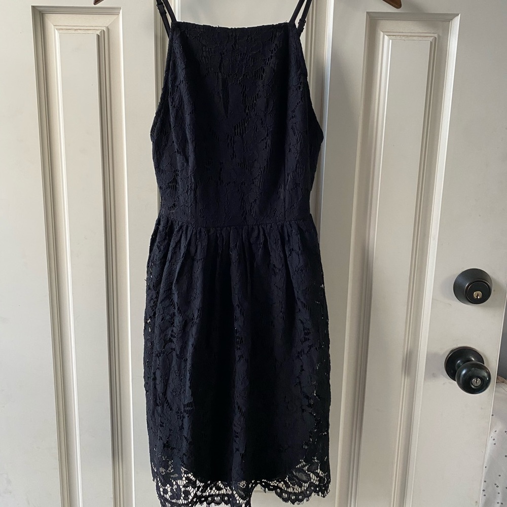Black LULUs cocktail dress lace XS